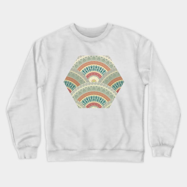 Pastel fan Greek patterns Crewneck Sweatshirt by kavalenkava